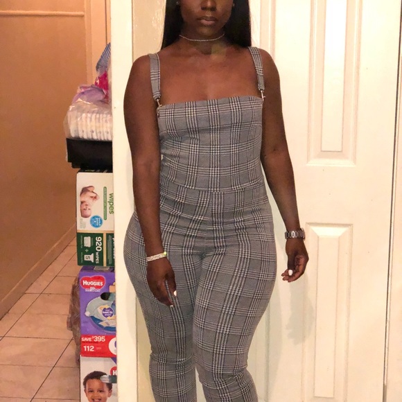 ✨Small Left✨Plaid jumpsuit - Picture 4 of 6